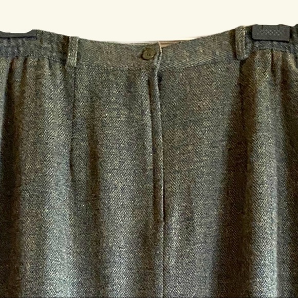 ESSAY Vintage Tweed Wool Maxi Pencil Skirt Green - Picture 3 of 5